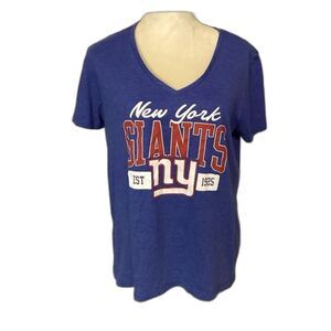 NFL T-Shirt Women’s Size XXL Color Blue New York Giants V Neck Team Apparel